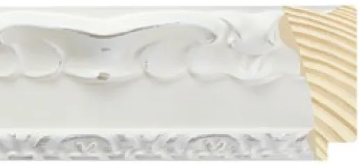 Motllura blanca de talla.