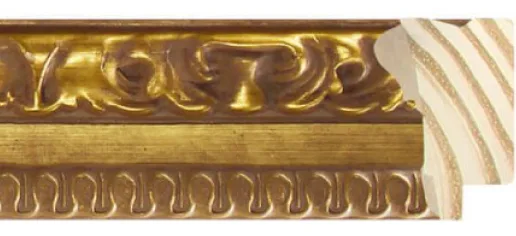Motllura daurada de talla ornamental.